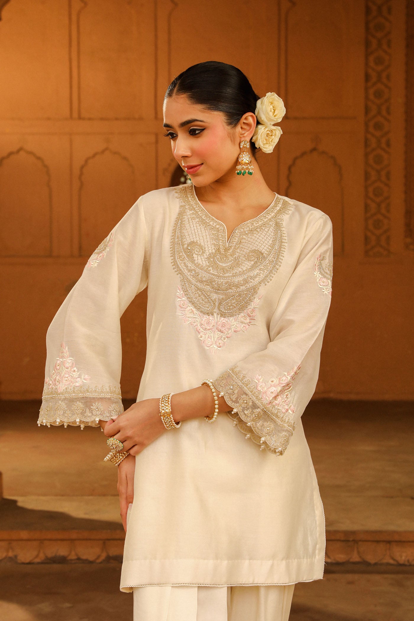 Ashira - Daisy Ivory Kurta with Salwar