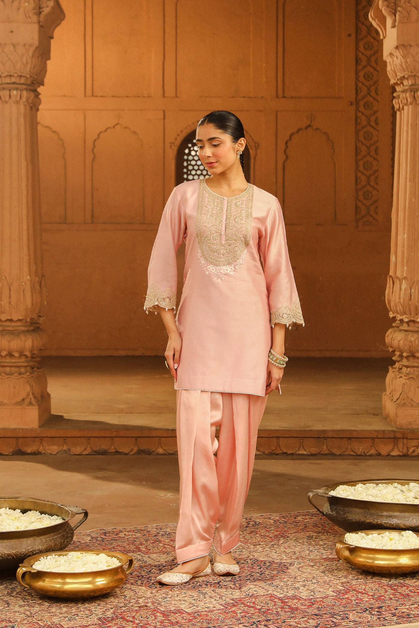 Arisa - Blush Pink Kurta with Salwar
