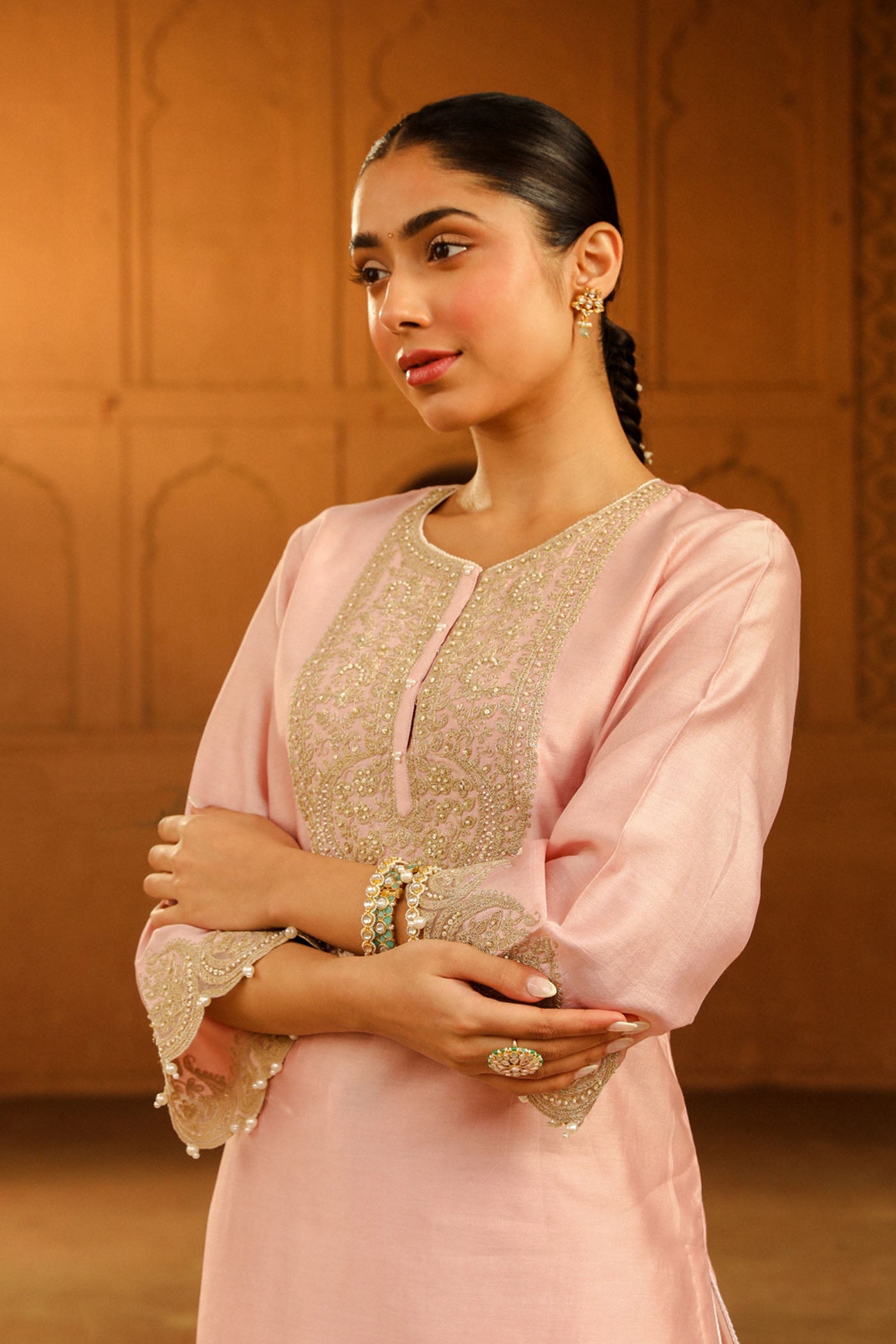 Arisa - Blush Pink Kurta with Salwar (Lxrts)