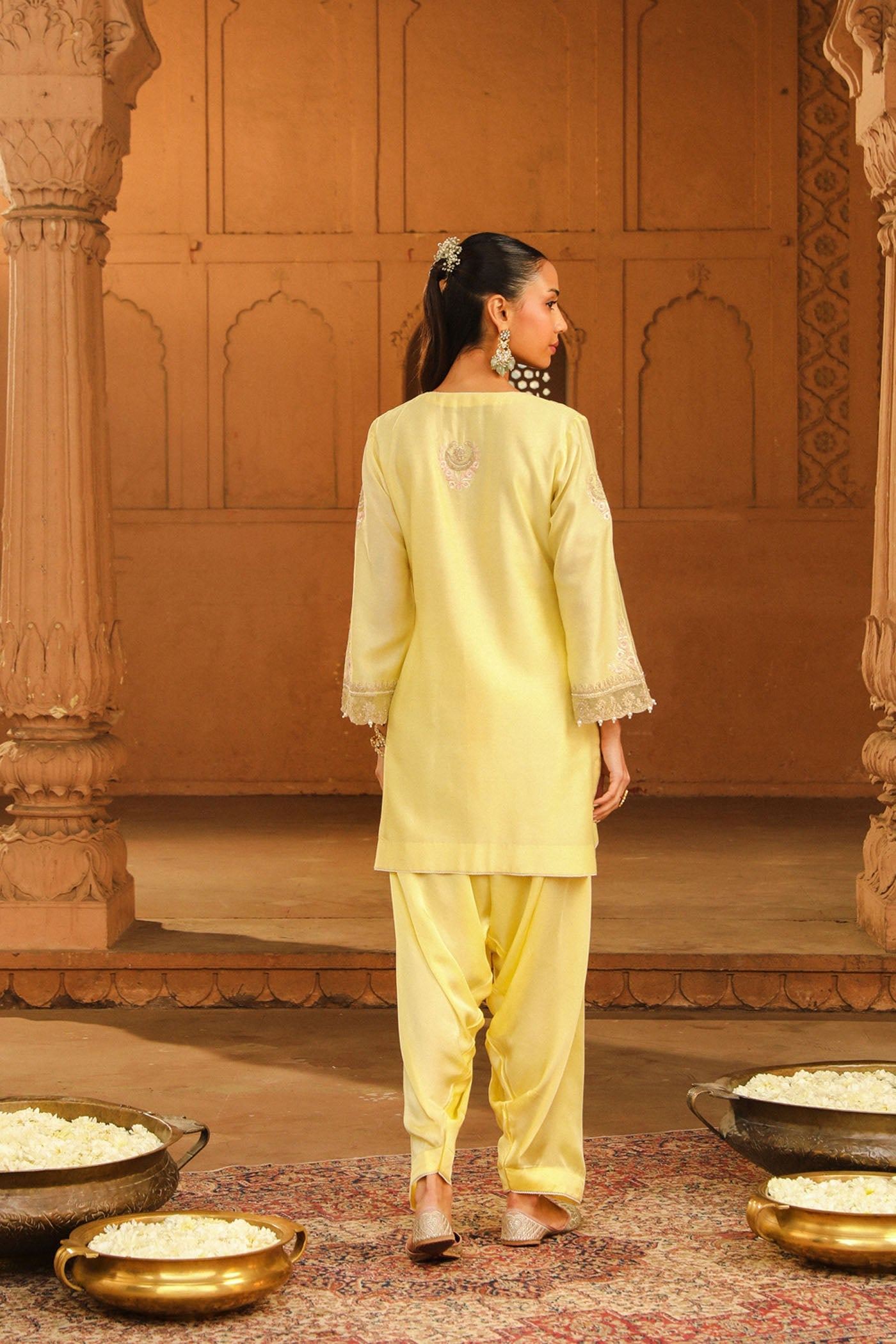 Ashira- Lemon Yellow Kurta With Salwar