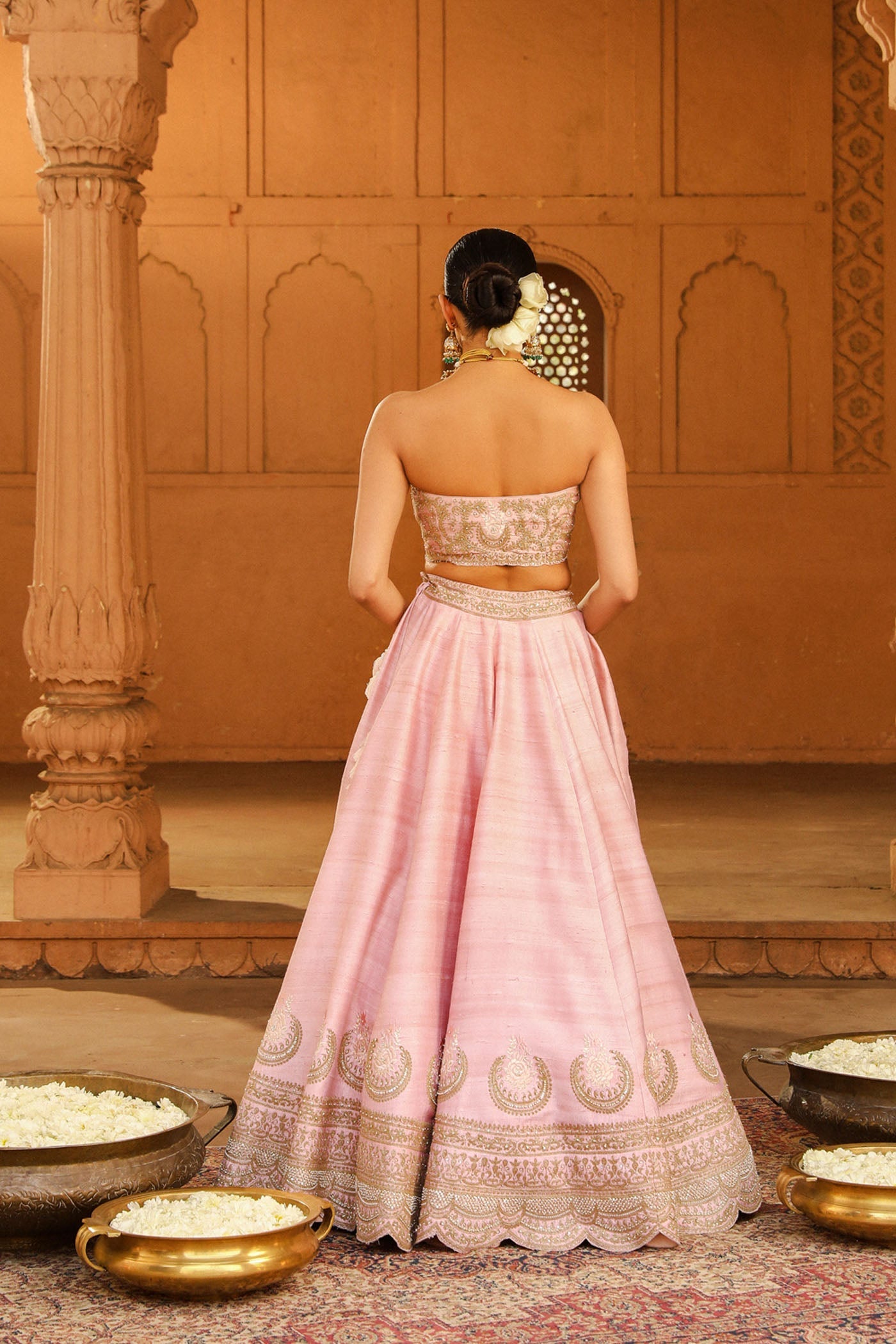 Razana - Blush Pink Lehenga Set with Dupatta (Lxrts)