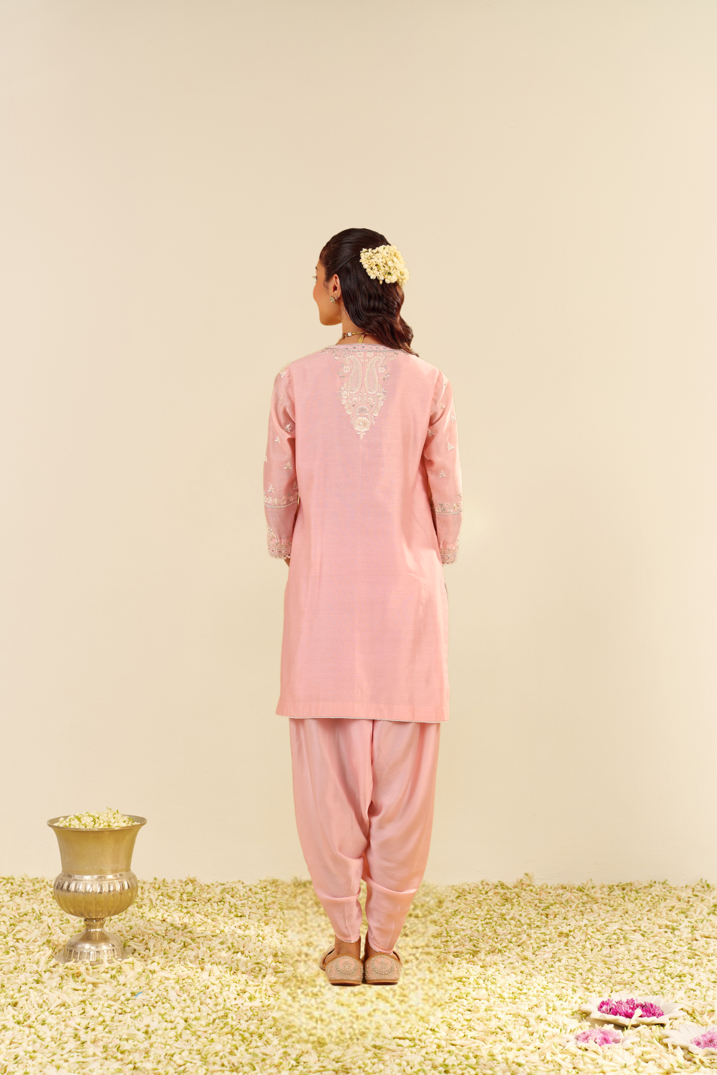 Zaisha - Blush Pink Short Kurta With Dhoti
