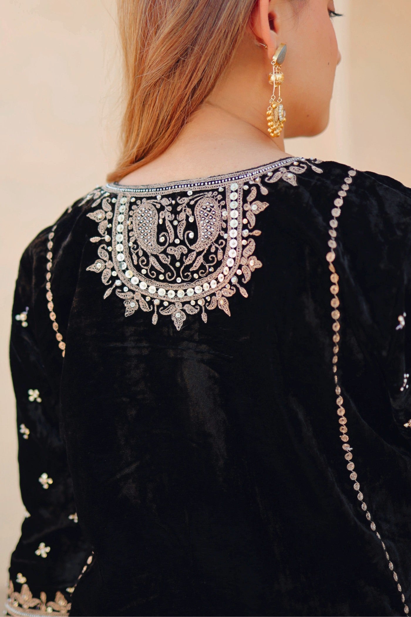 Marya - Silk Velvet Long A-line Kurta with Salwar (RTS)