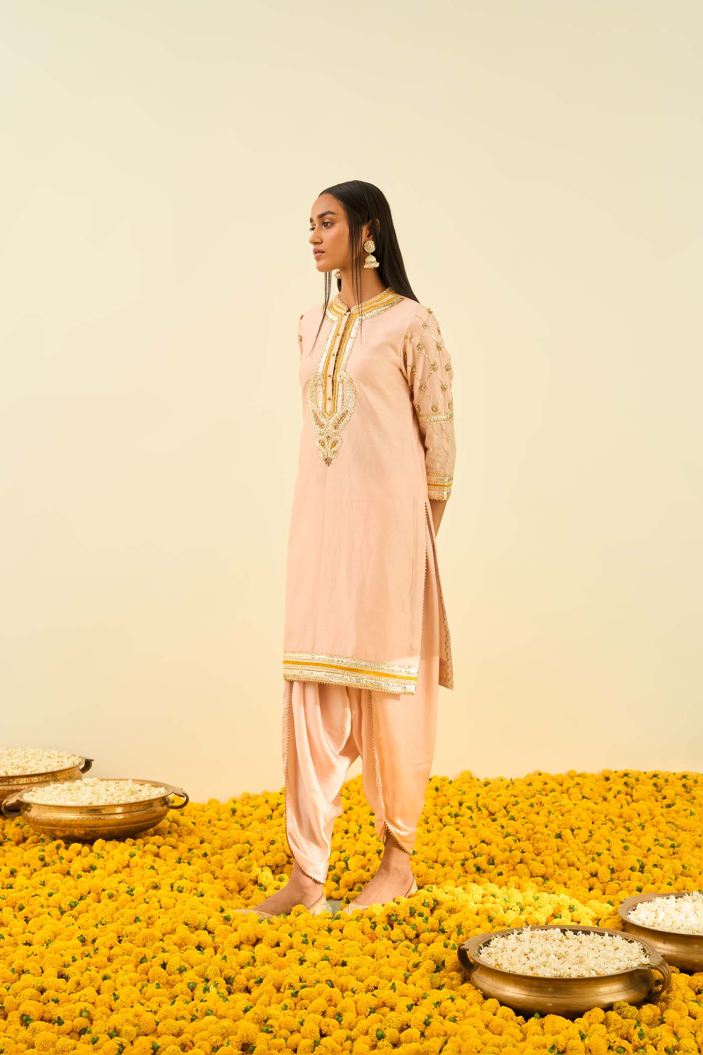 Aminah Rosepink Kurta with dhoti (Lxrts)