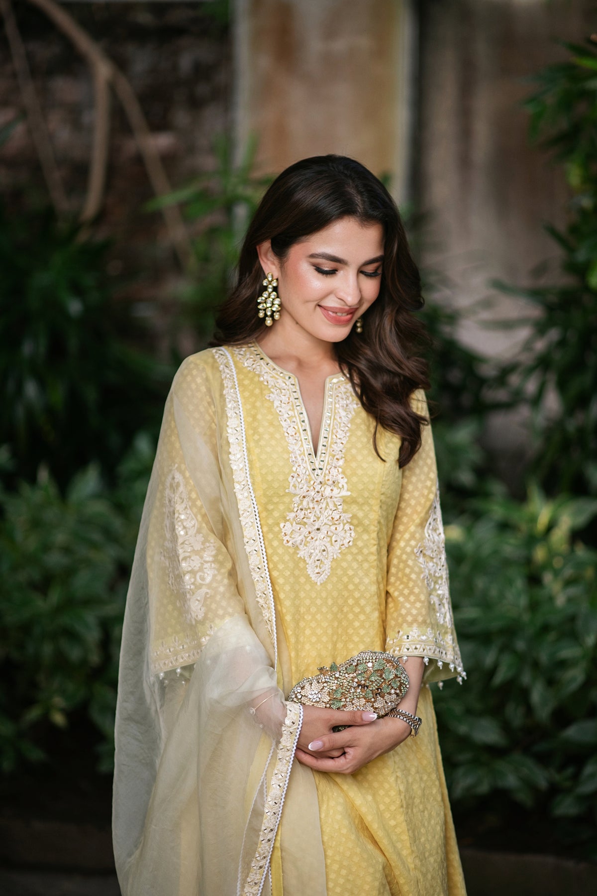 Saachi Bhasin In Reem - Lemon Yellow Short Choga With Dogri Salwar