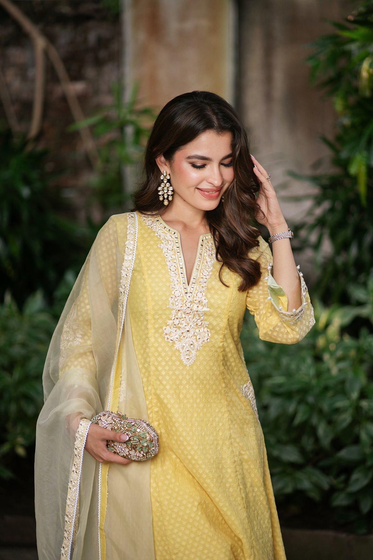 Saachi Bhasin In Reem - Lemon Yellow Short Choga With Dogri Salwar