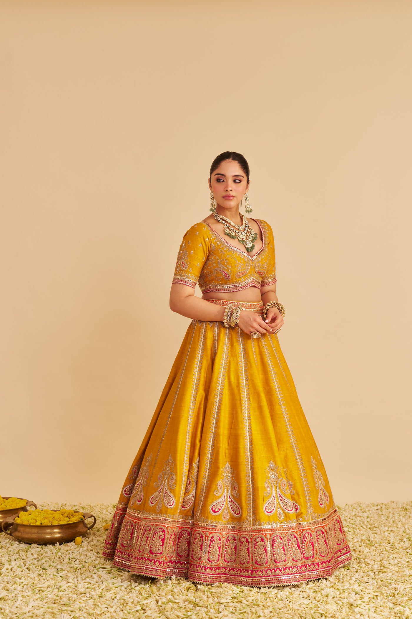 AMARA - MUSTARD LEHENGA