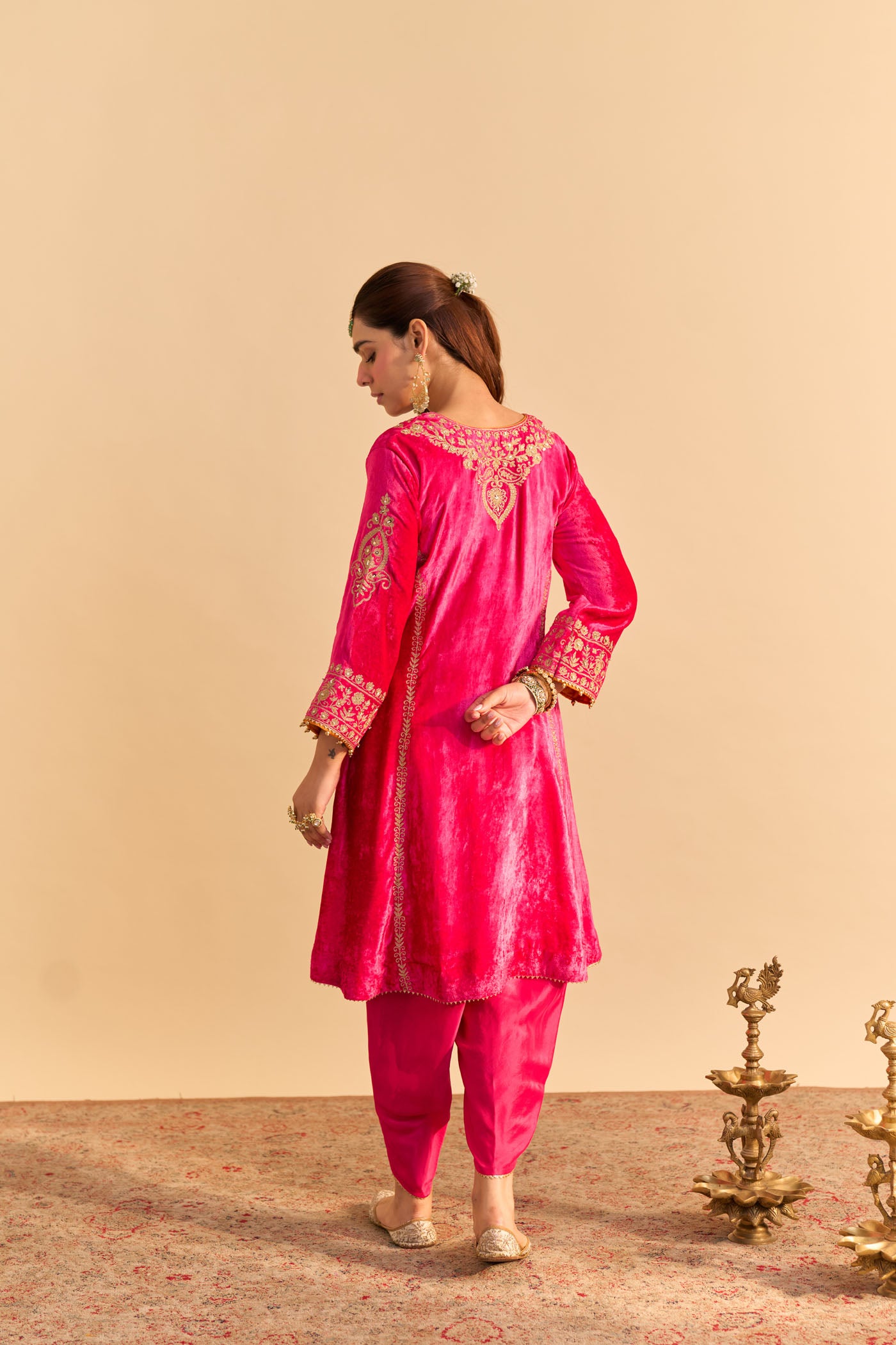 Ziara - Hotpink Kurta with Dhoti