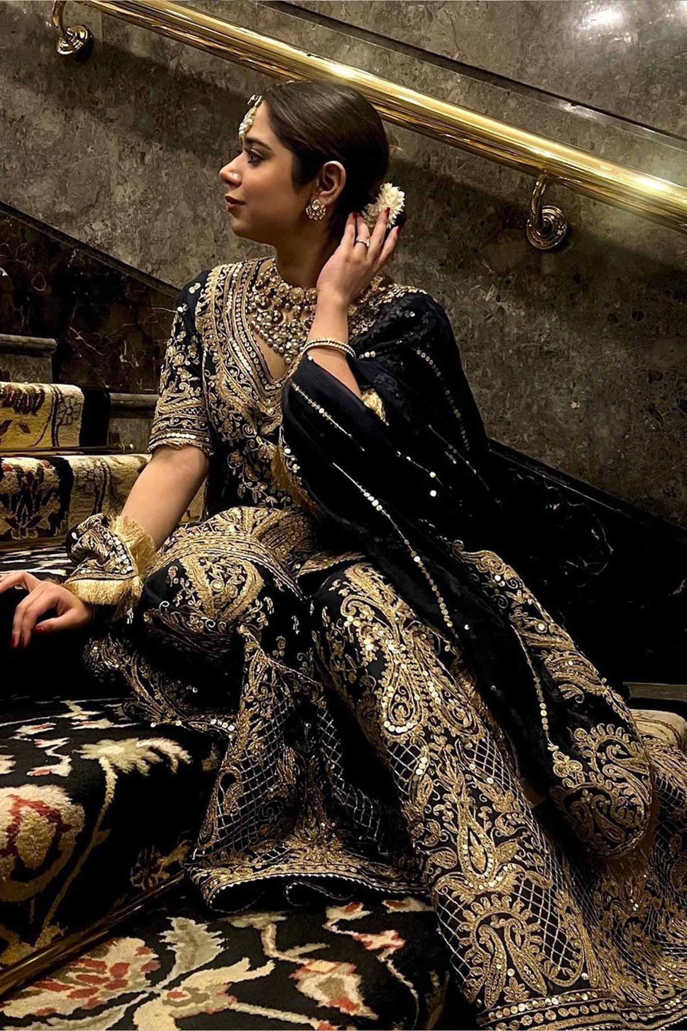 Tarini Bhatia In AAFIYA - DEEP BLUE SHARARA