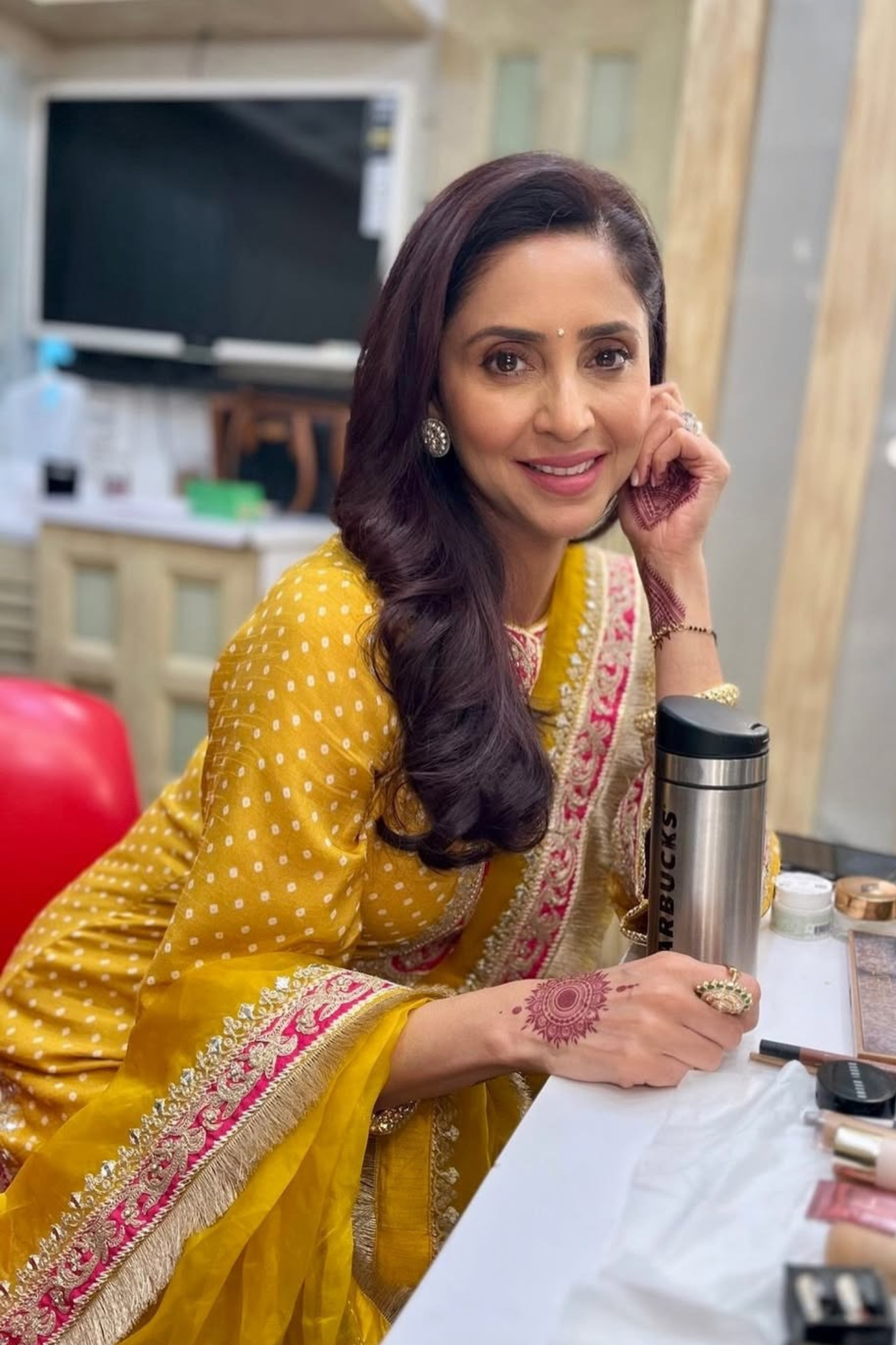 Gautami Kapoor In Aleena - A-line kurta with Palazzo and Dupatta