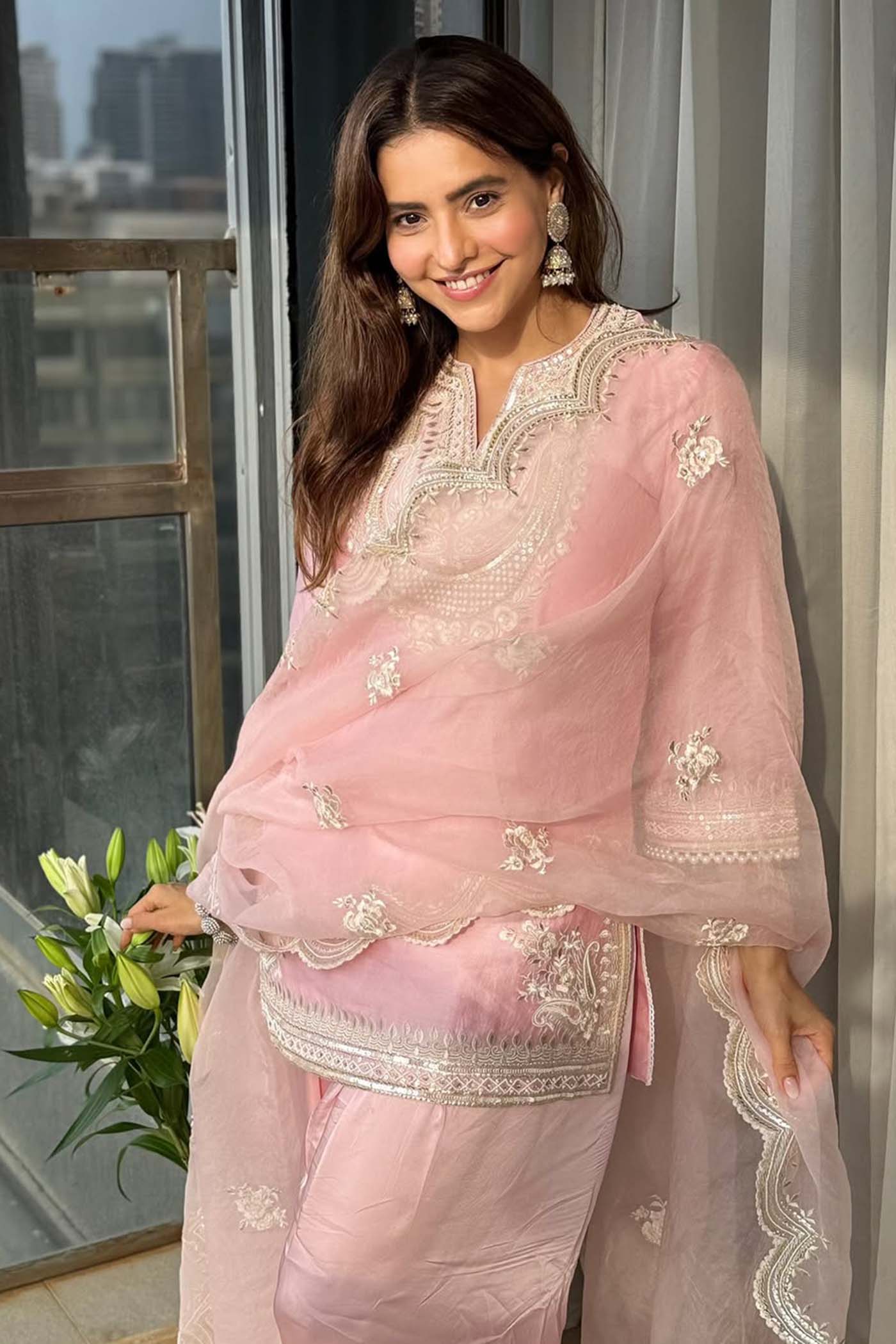 Aamna Sharif in Sara - Short Kurta With Salwar