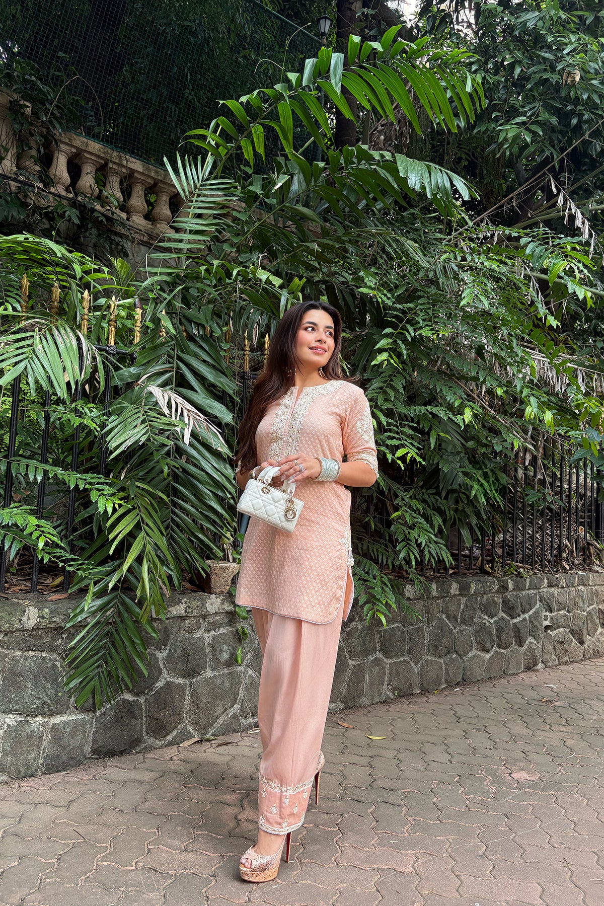 Prerna Mehra In Anaisha - Carnation Pink Short Kurta With Farshi Salwar