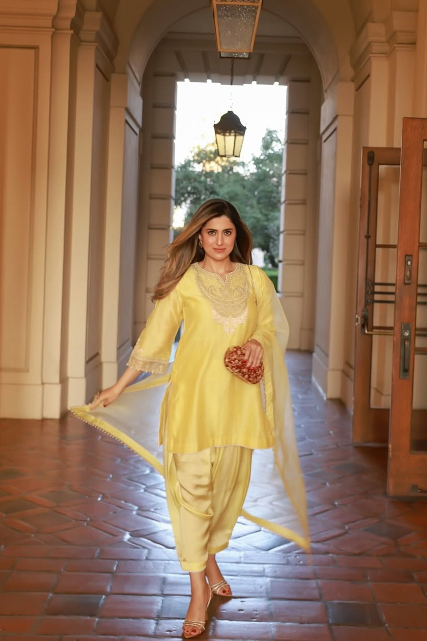 Shivani Raina In Ashira- Lemon Yellow Kurta with Salwar