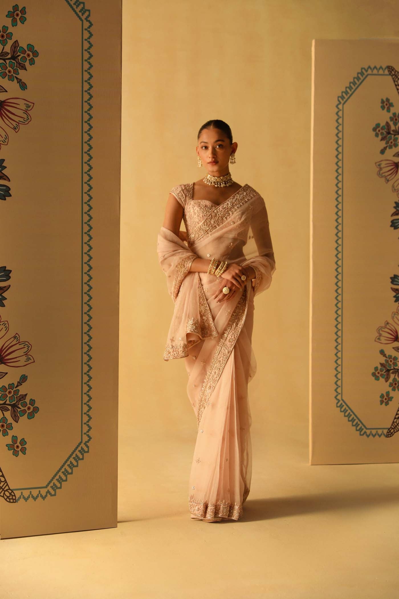 Maliha - Rosepink Saree Set