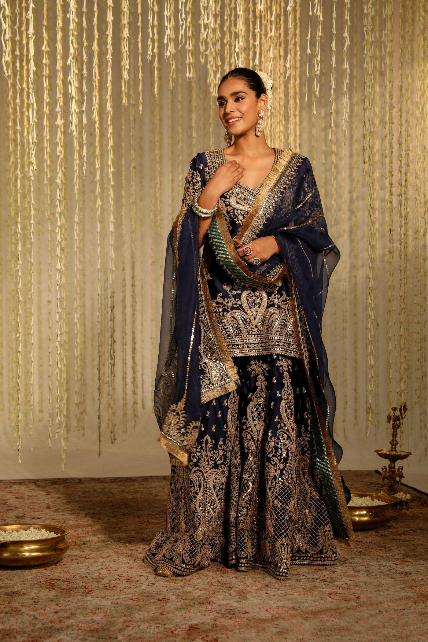 AAFIYA - DEEP BLUE SHARARA (LXRTS)