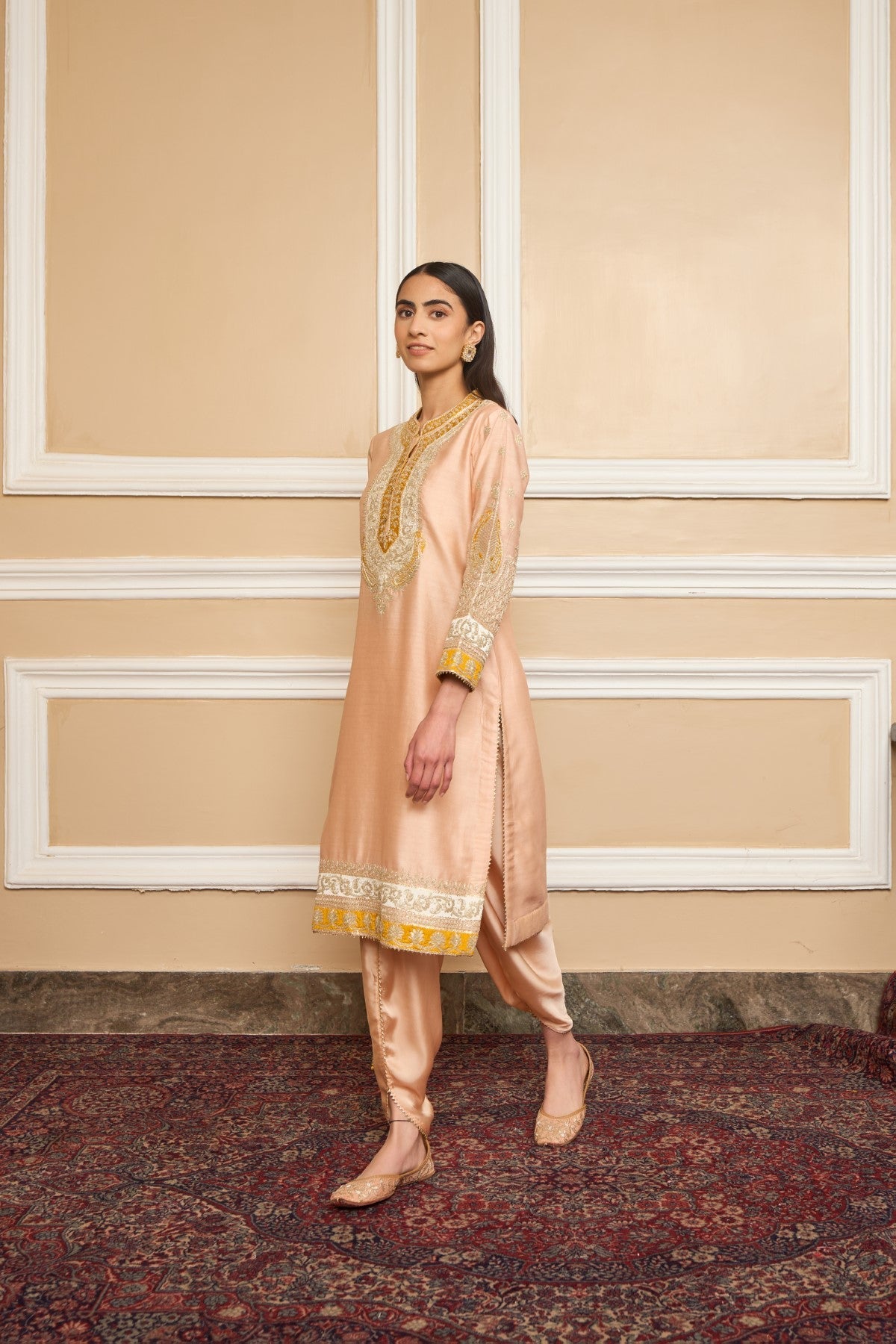 MYREEN - ROSEPINK KURTA WITH DHOTI (LXRTS)