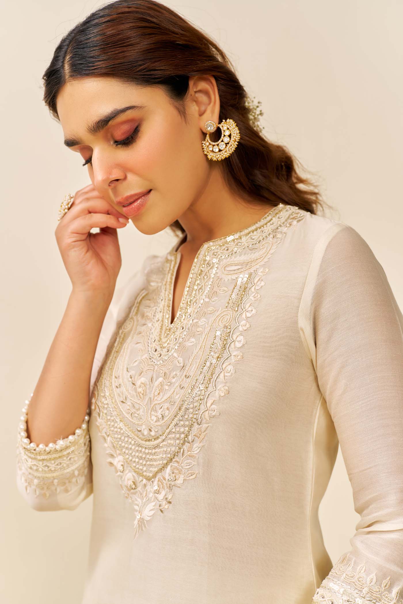 Nikita Chawla in Sara- Short Kurta With Salwar