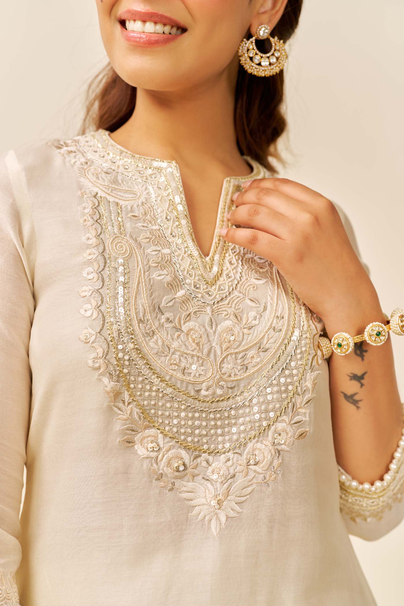 Nikita Chawla in Sara- Short Kurta With Salwar