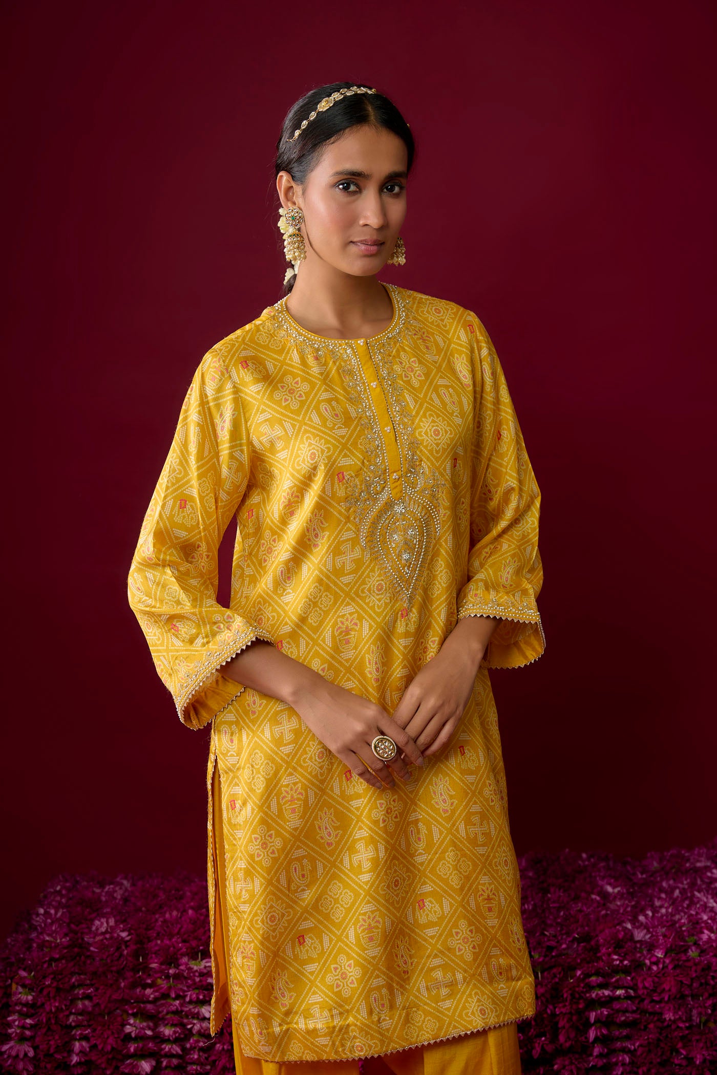 Sarah - Mustard Kurta With Salwar