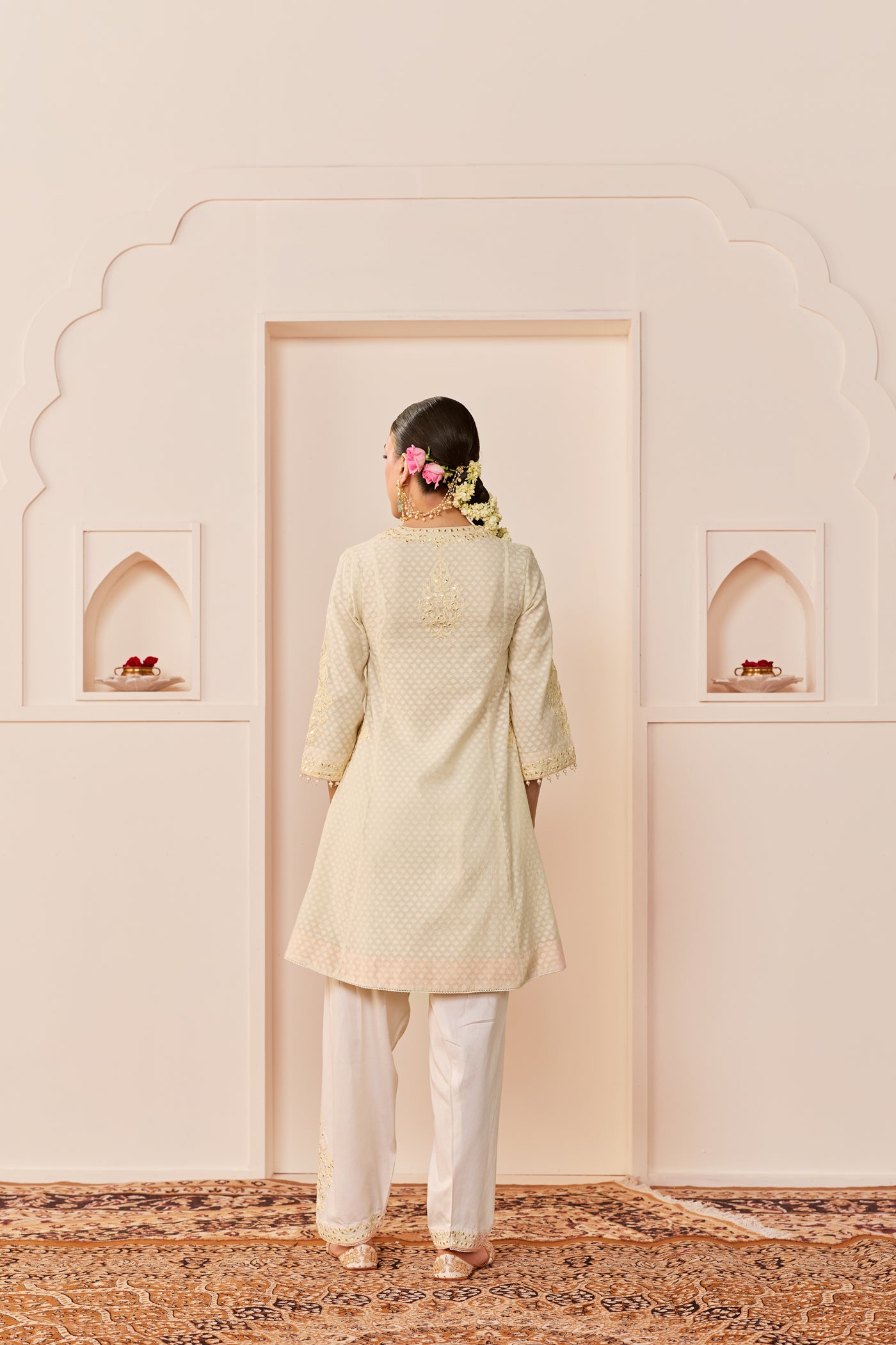Reem - Daisy Ivory Short Choga With Dogri Salwar (LXRTS)