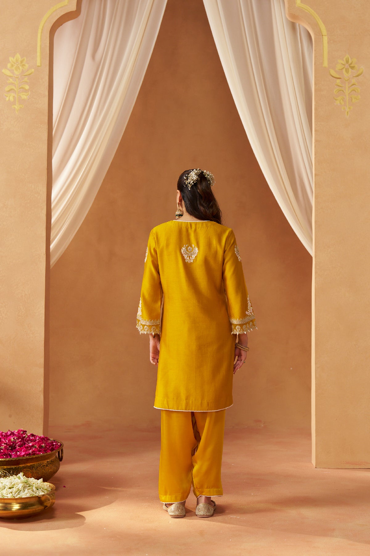 Ashira - Mustard Short Kurta with Salwar