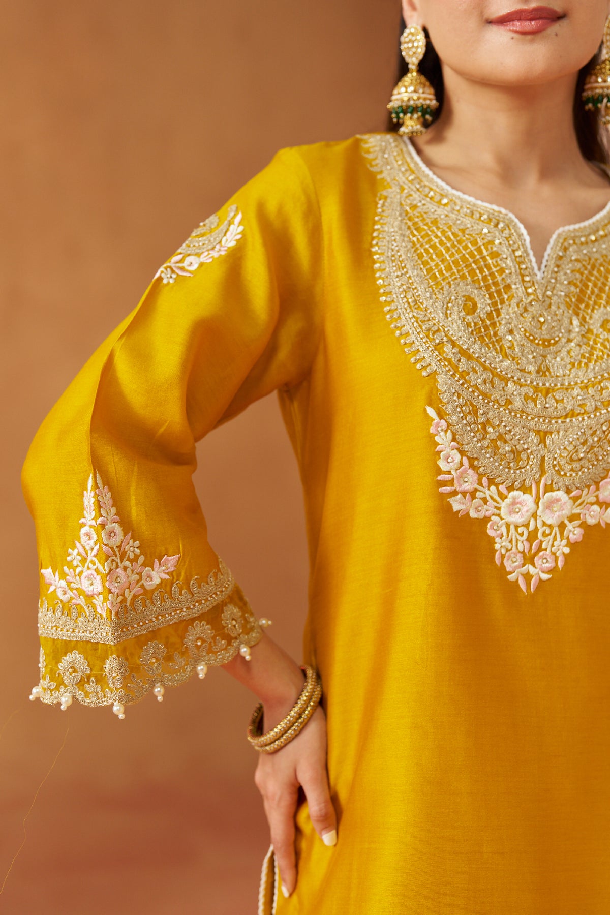 Ashira - Mustard Short Kurta with Salwar