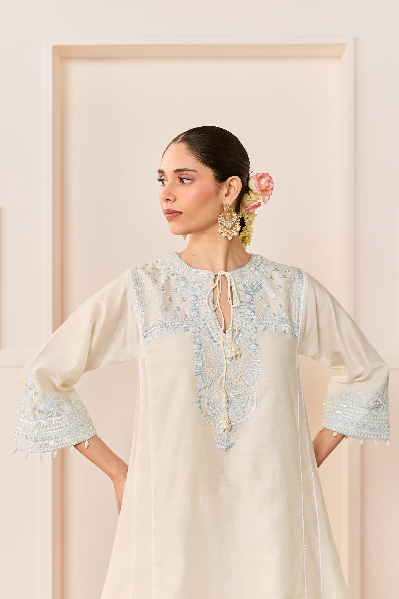 ARSHIYA - DAISY IVORY WITH BLUE CHOGA WITH SALWAR