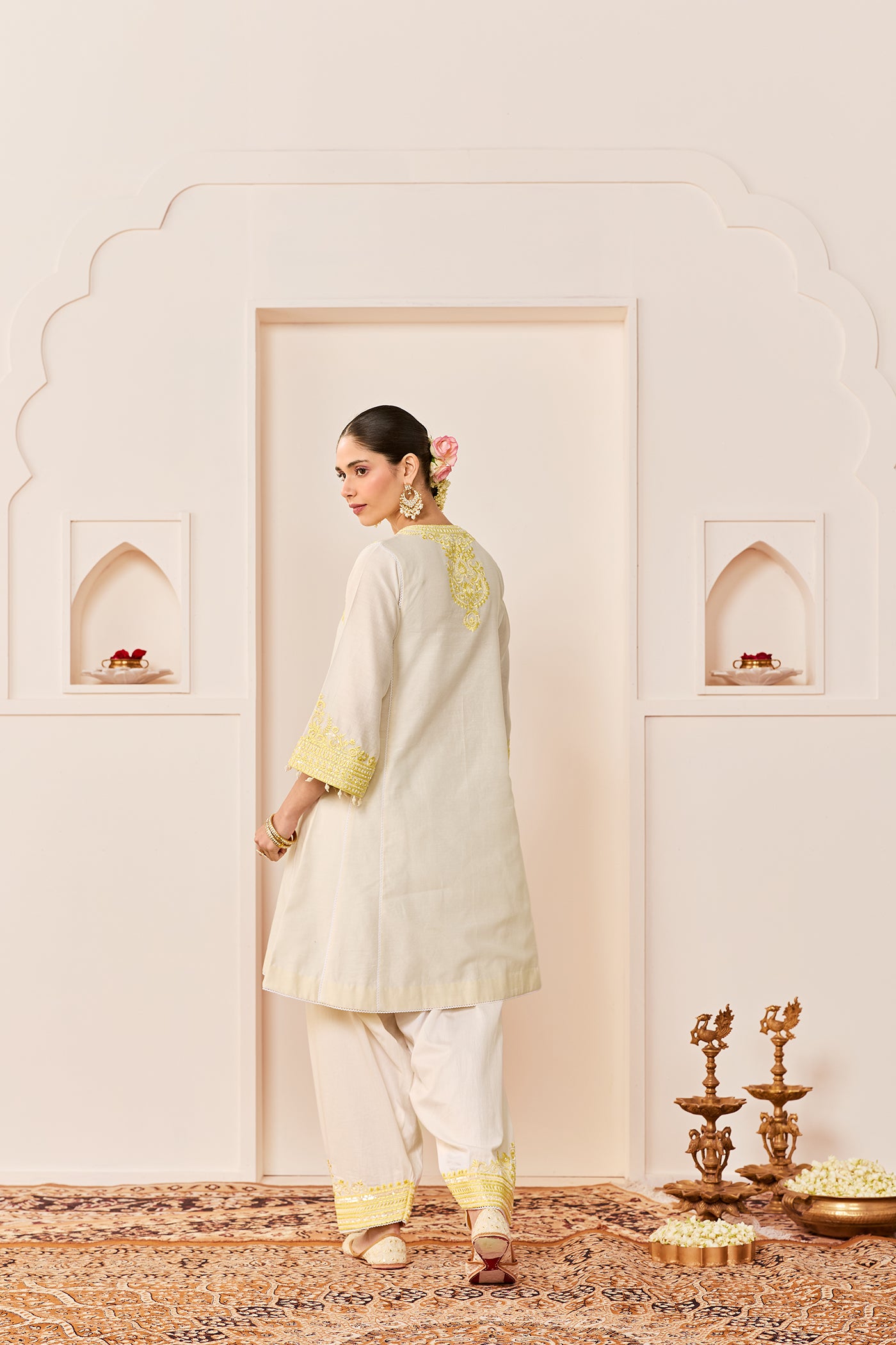 ARSHIYA - DAISY IVORY WITH LEMON YELLOW CHOGA WITH SALWAR (LXRTS)