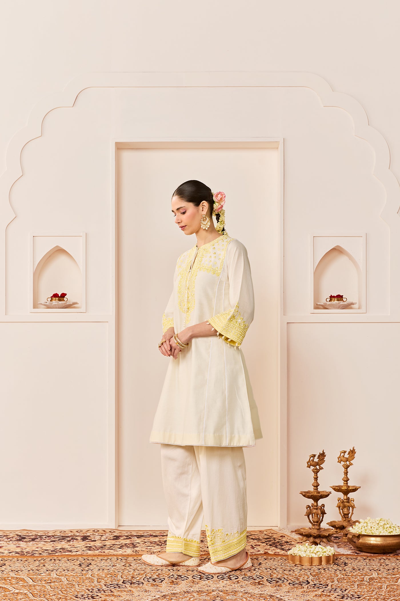 ARSHIYA - DAISY IVORY WITH LEMON YELLOW CHOGA WITH SALWAR (LXRTS)