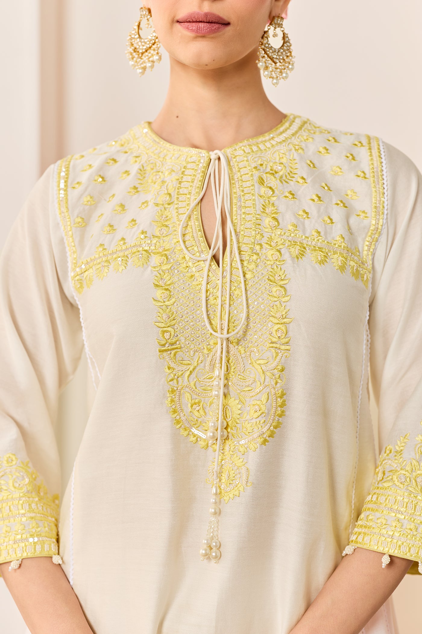ARSHIYA - DAISY IVORY WITH LEMON YELLOW CHOGA WITH SALWAR (LXRTS)