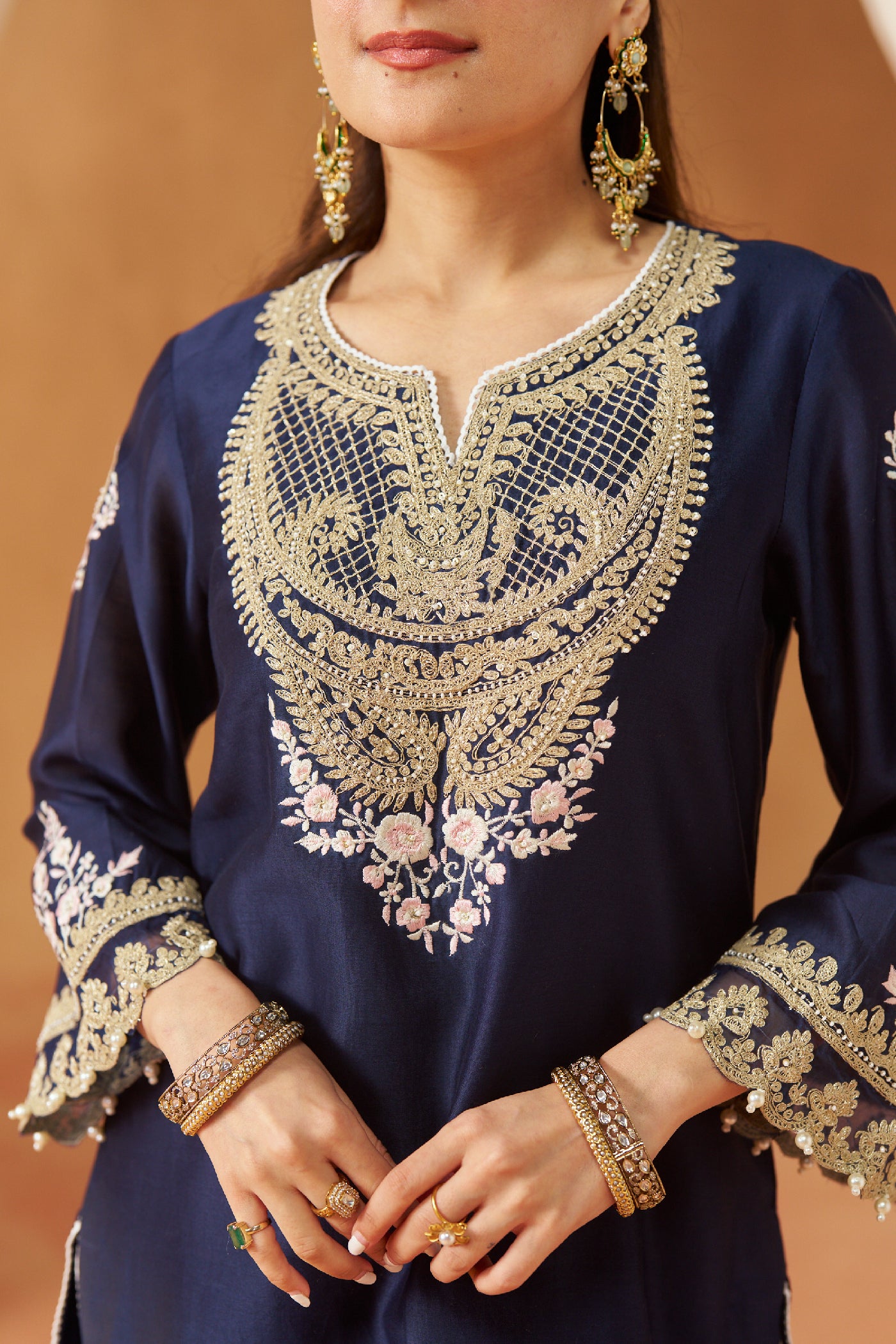Ashira -Deep Blue Short Kurta with Salwar