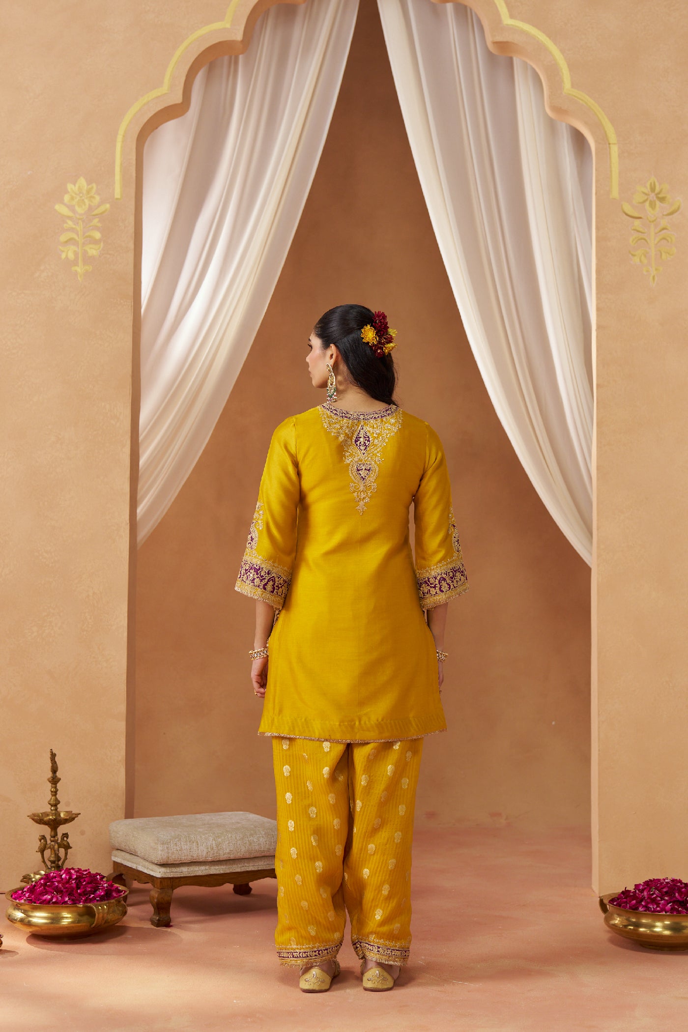Adeela Mustard Kurta with Salwar