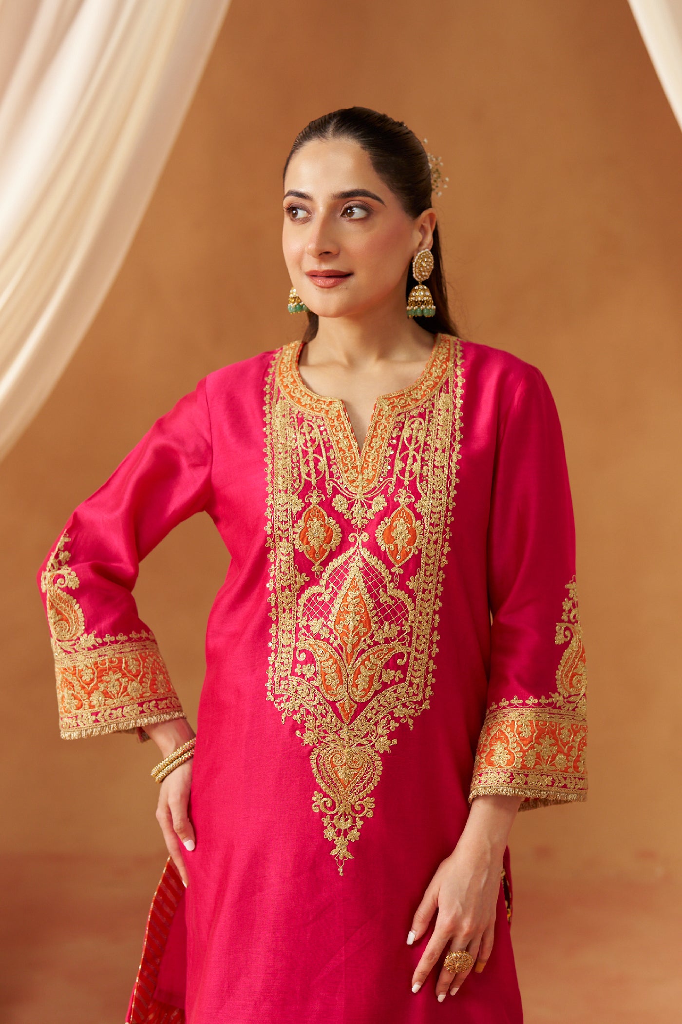 Adeela Hotpink Kurta with Salwar