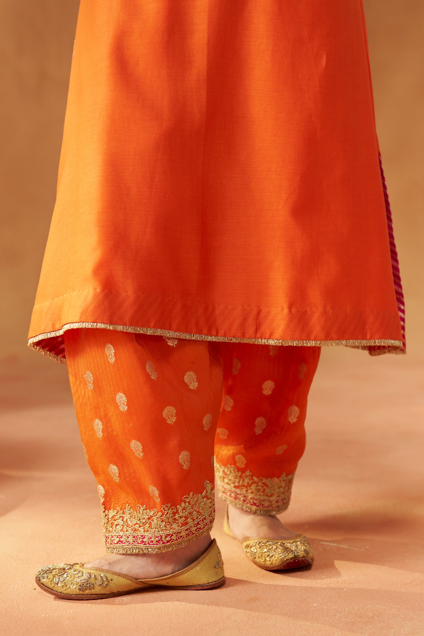 Liana Burnt Orange Chauga with Salwar
