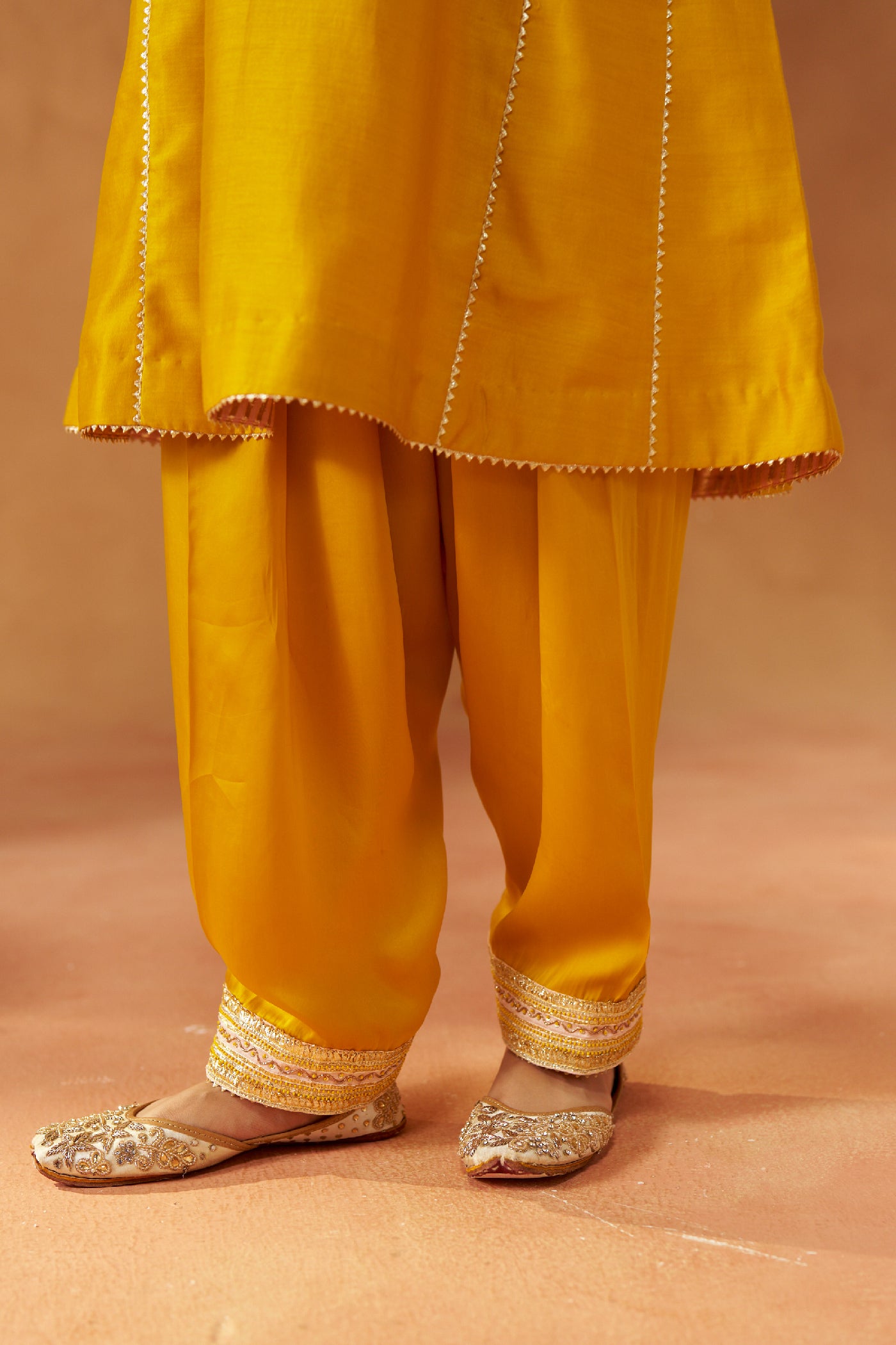 Zimal mustard chauga with salwar