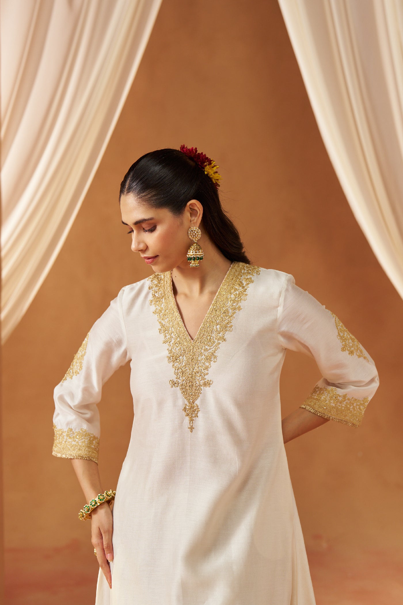 Liana Daisy Ivory Chauga with Salwar