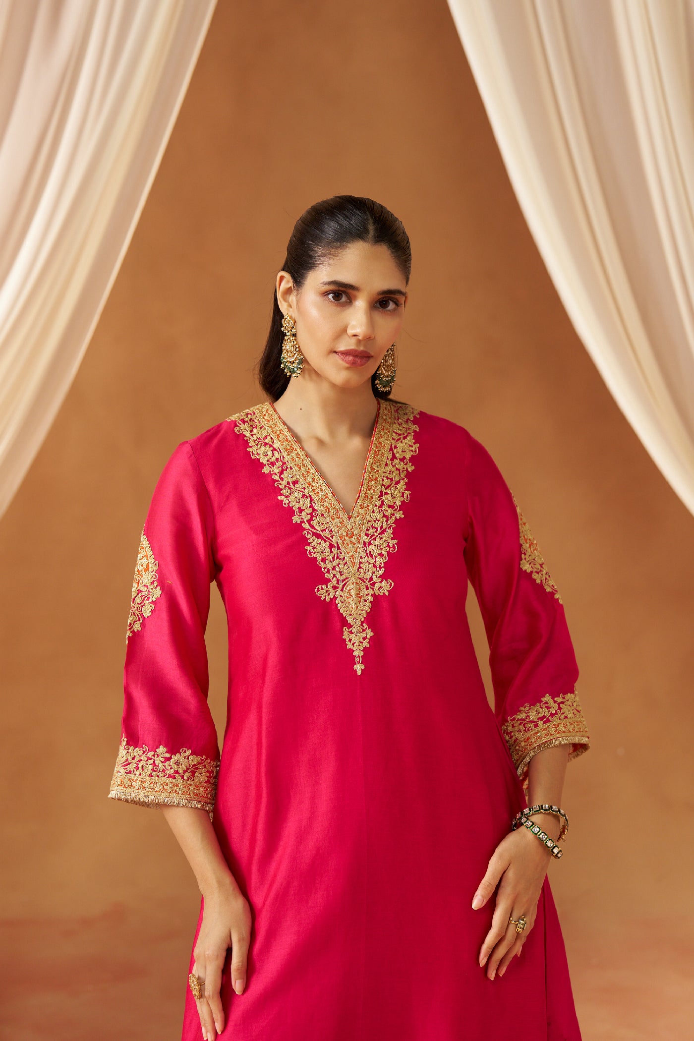 Liana Hotpink Chauga with Salwar