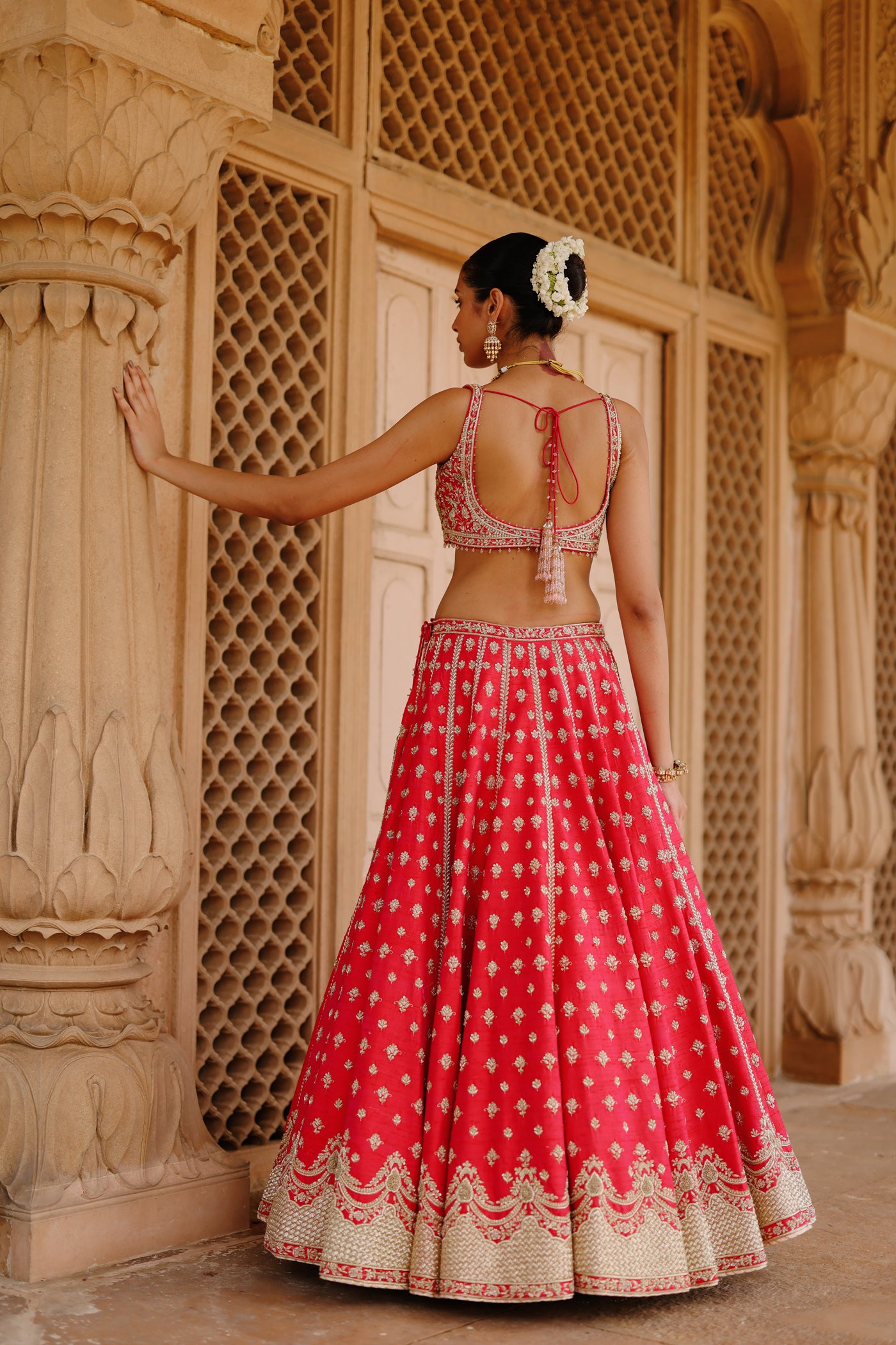 Noorbano - Rani Hot Pink Lehenga Set with Blouse & Dupatta
