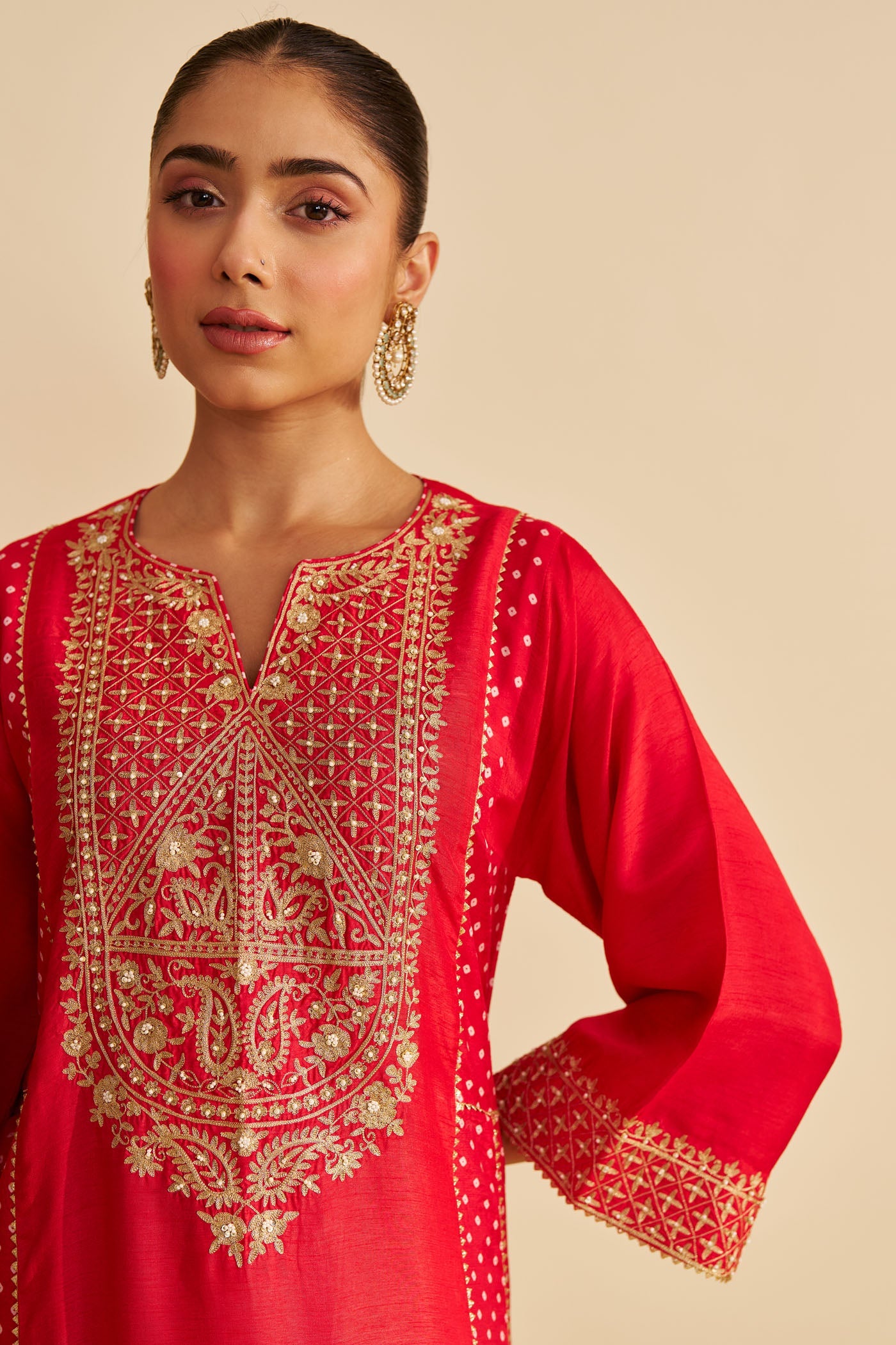 ESRA - RED LONG CHAUGA WITH SALWAR (Lxrts)