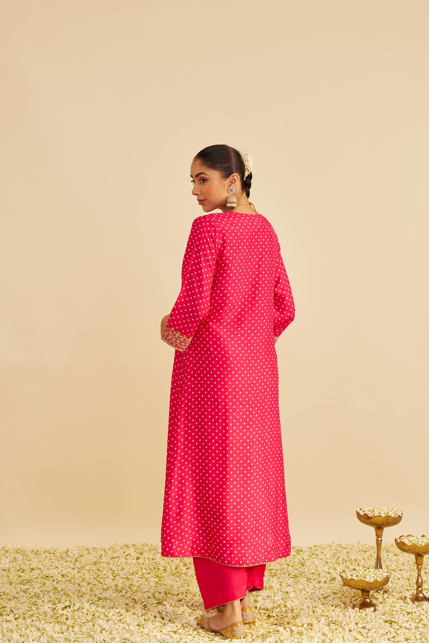 ZALIYAH - HOTPINK LONG CHAUGA WITH SALWAR