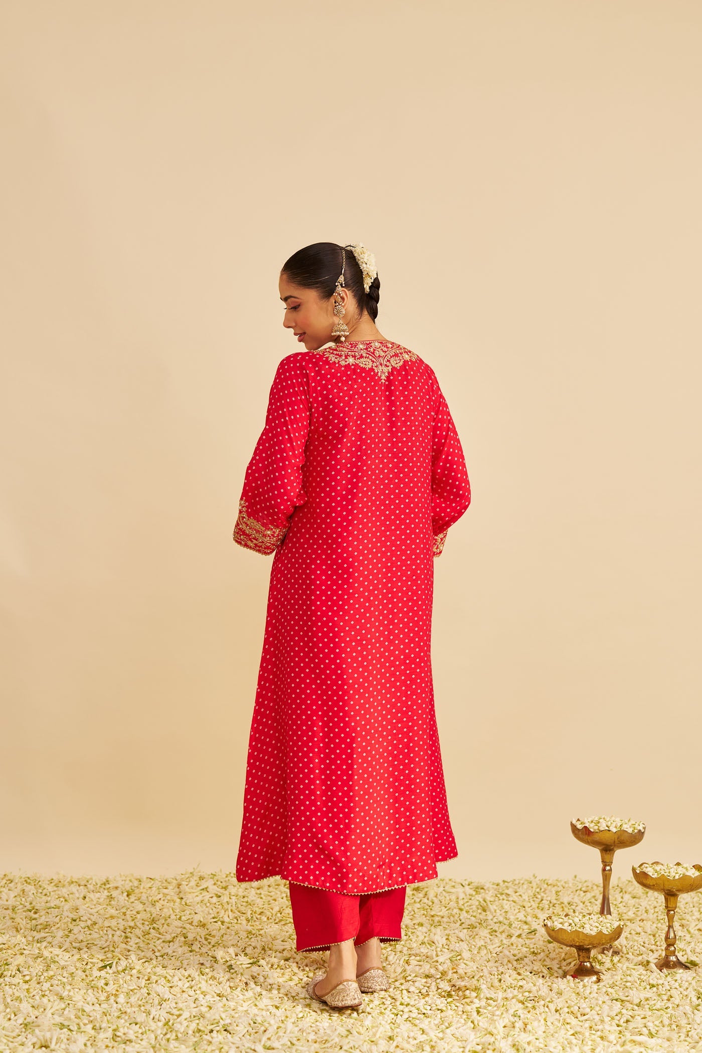 SHEZIA - RED LONG CHAUGA WITH SALWAR (Lxrts)