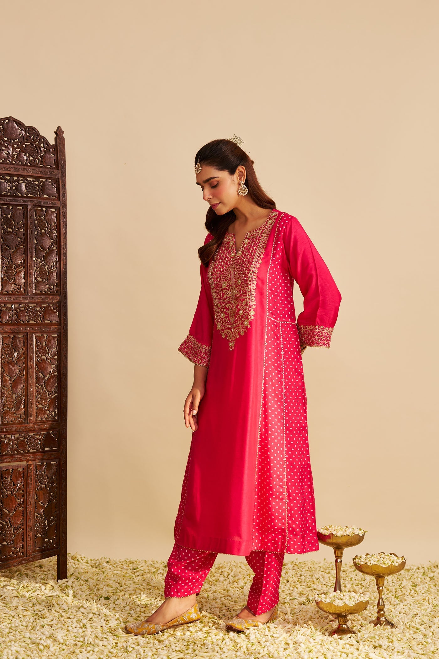 ESRA - HOTPINK LONG CHAUGA WITH SALWAR (Lxrts)