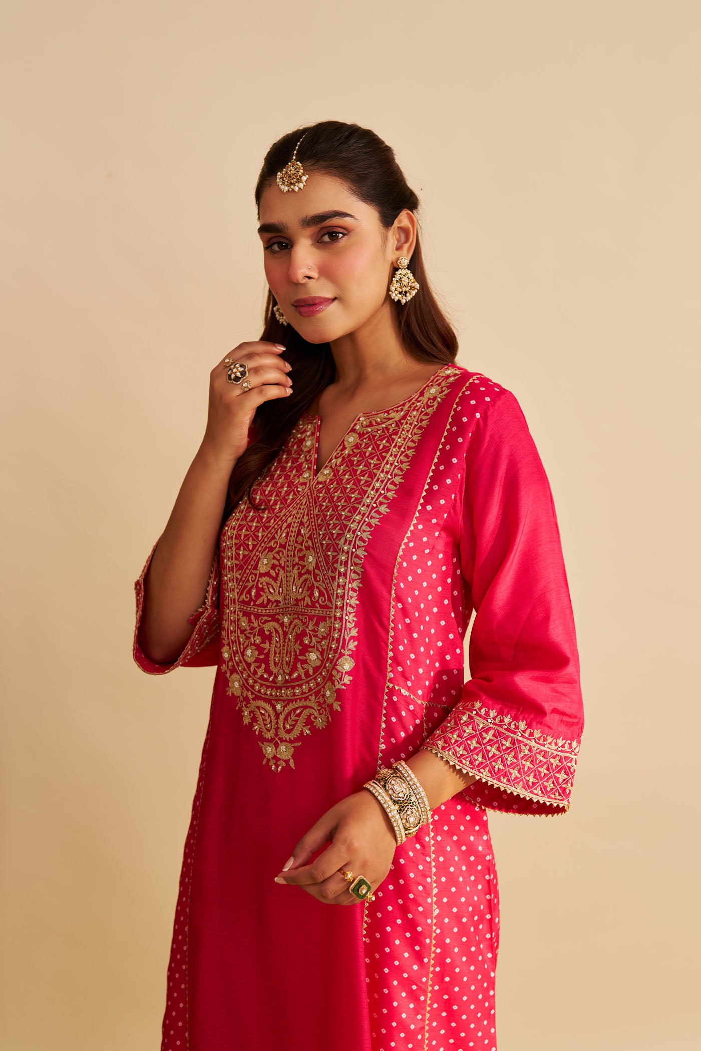 ESRA - HOTPINK LONG CHAUGA WITH SALWAR