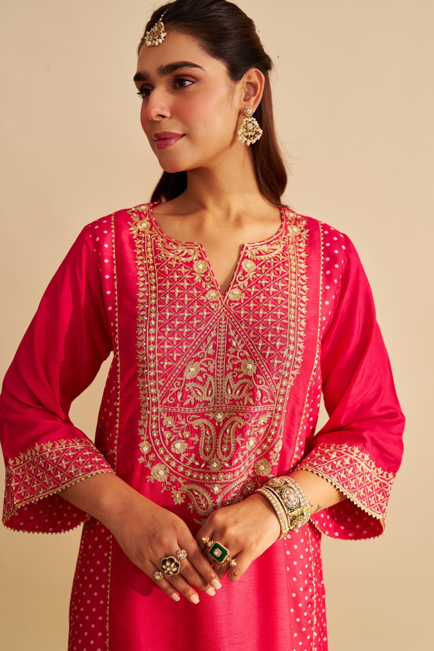 ESRA - HOTPINK LONG CHAUGA WITH SALWAR