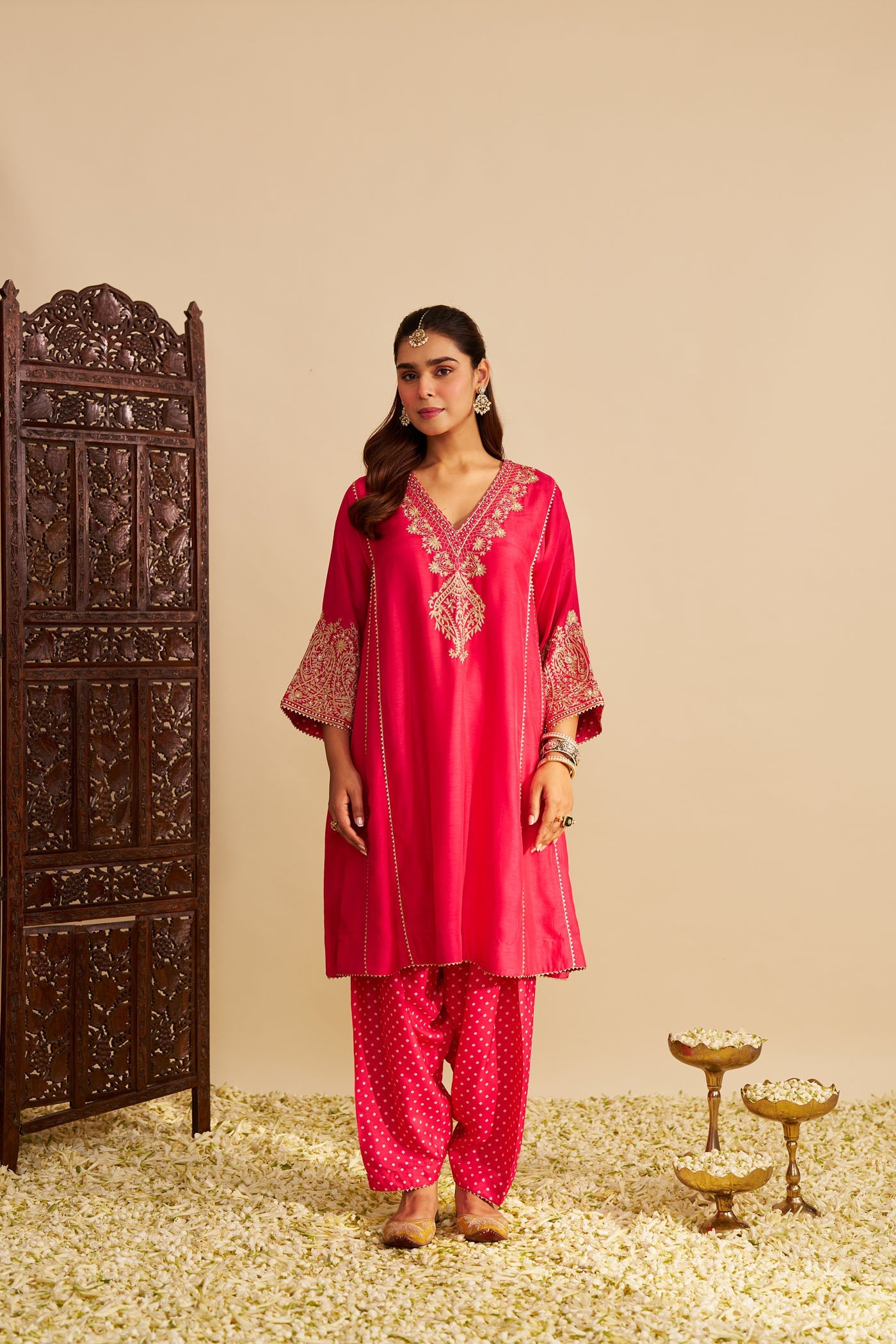 NIYAH - HOTPINK SHORT CHAUGA WITH SALWAR (Lxrts)