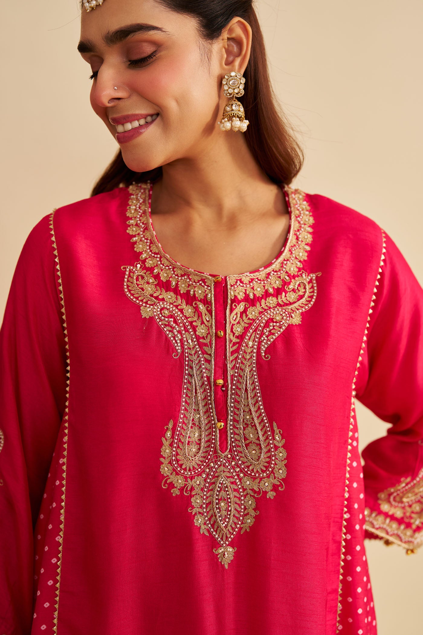 JERIAH - HOTPINK SHORT CHAUGA WITH SALWAR