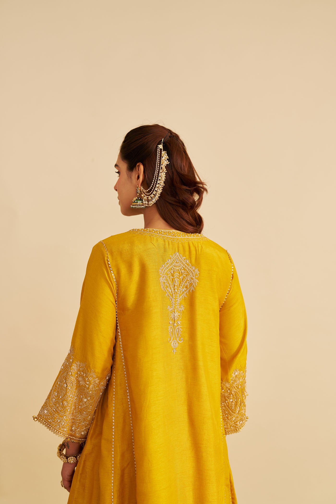 NIYAH - MUSTARD SHORT CHAUGA WITH SALWAR