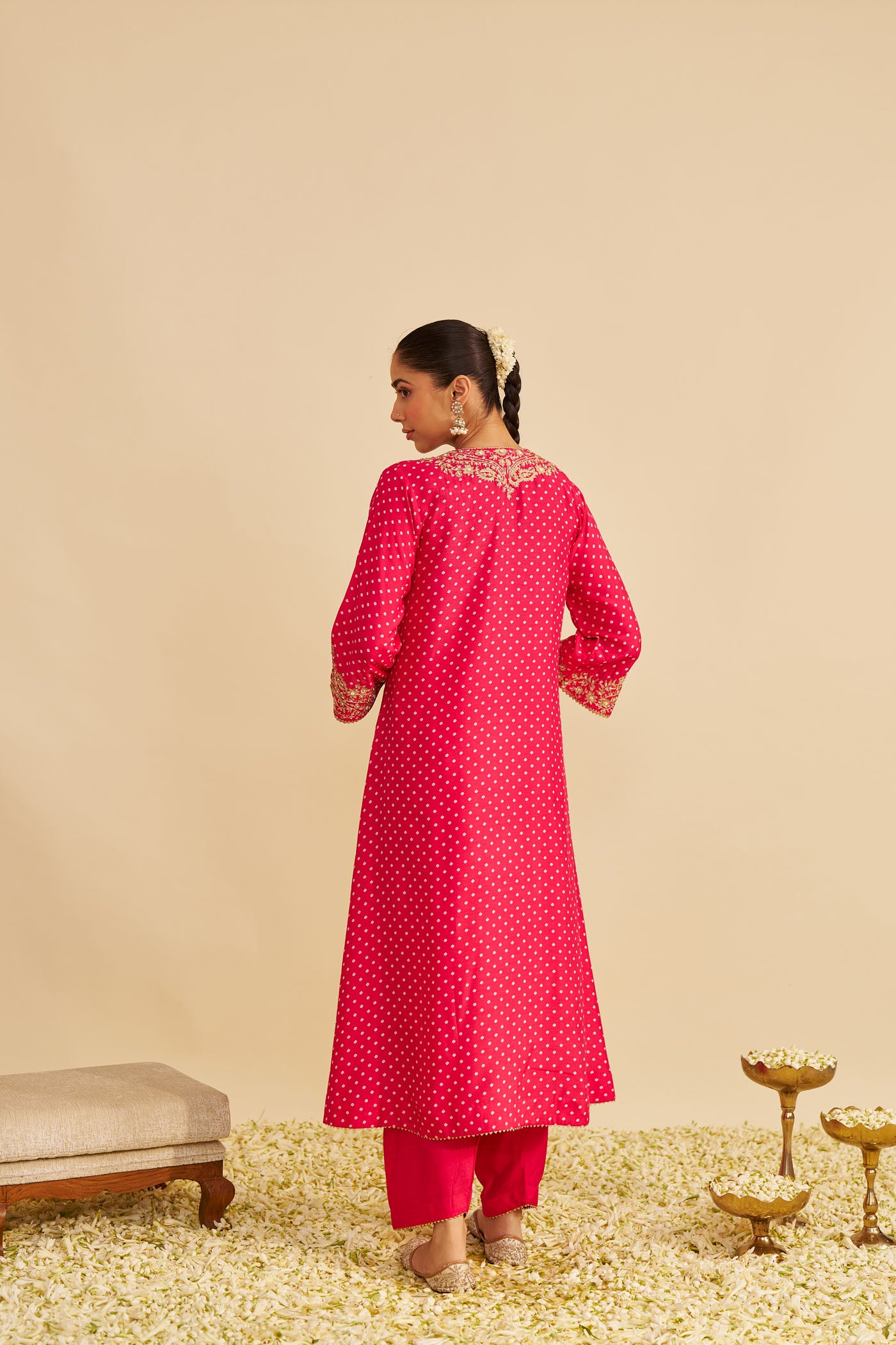 SHEZIA - HOTPINK LONG CHAUGA WITH SALWAR