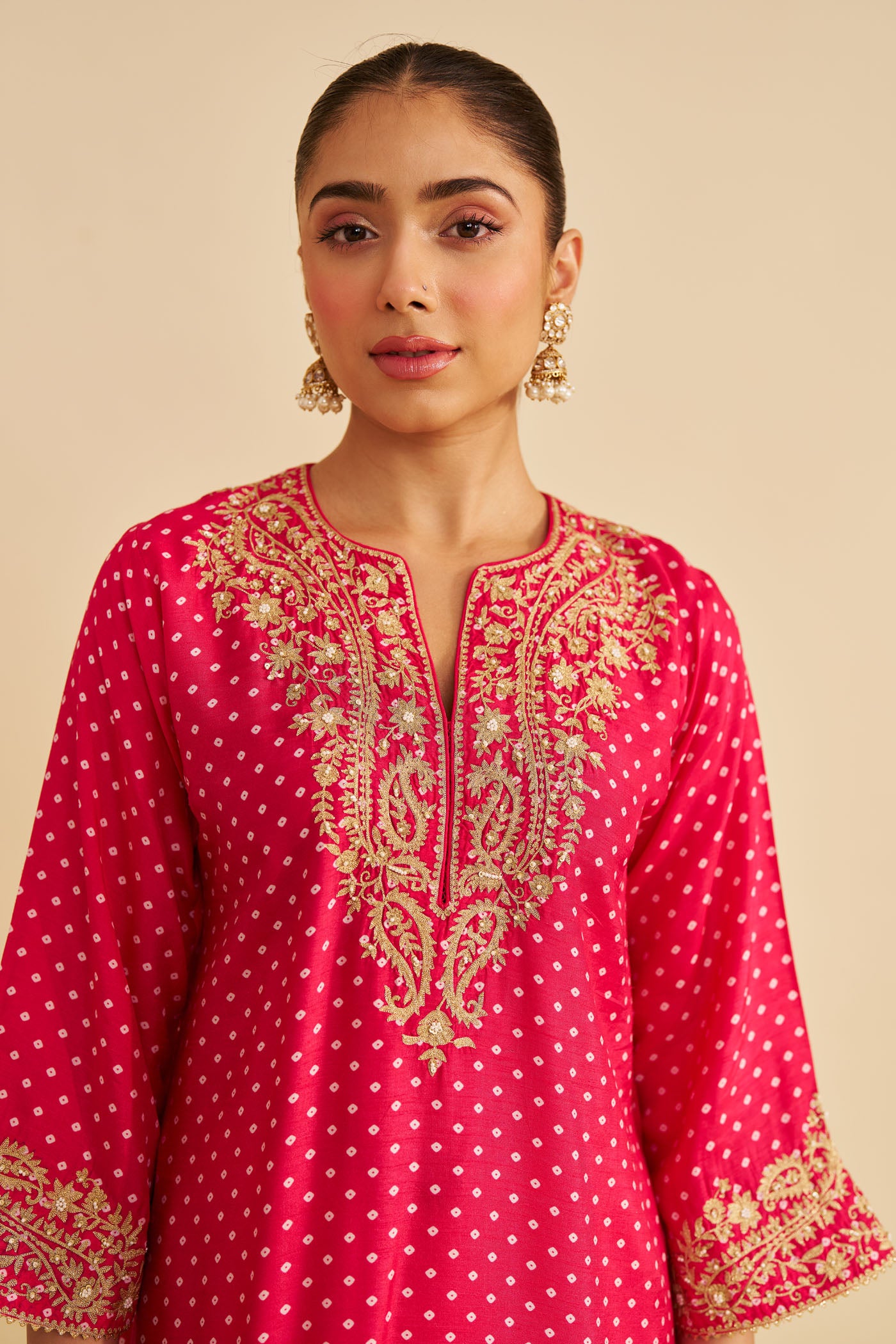 SHEZIA - HOTPINK LONG CHAUGA WITH SALWAR