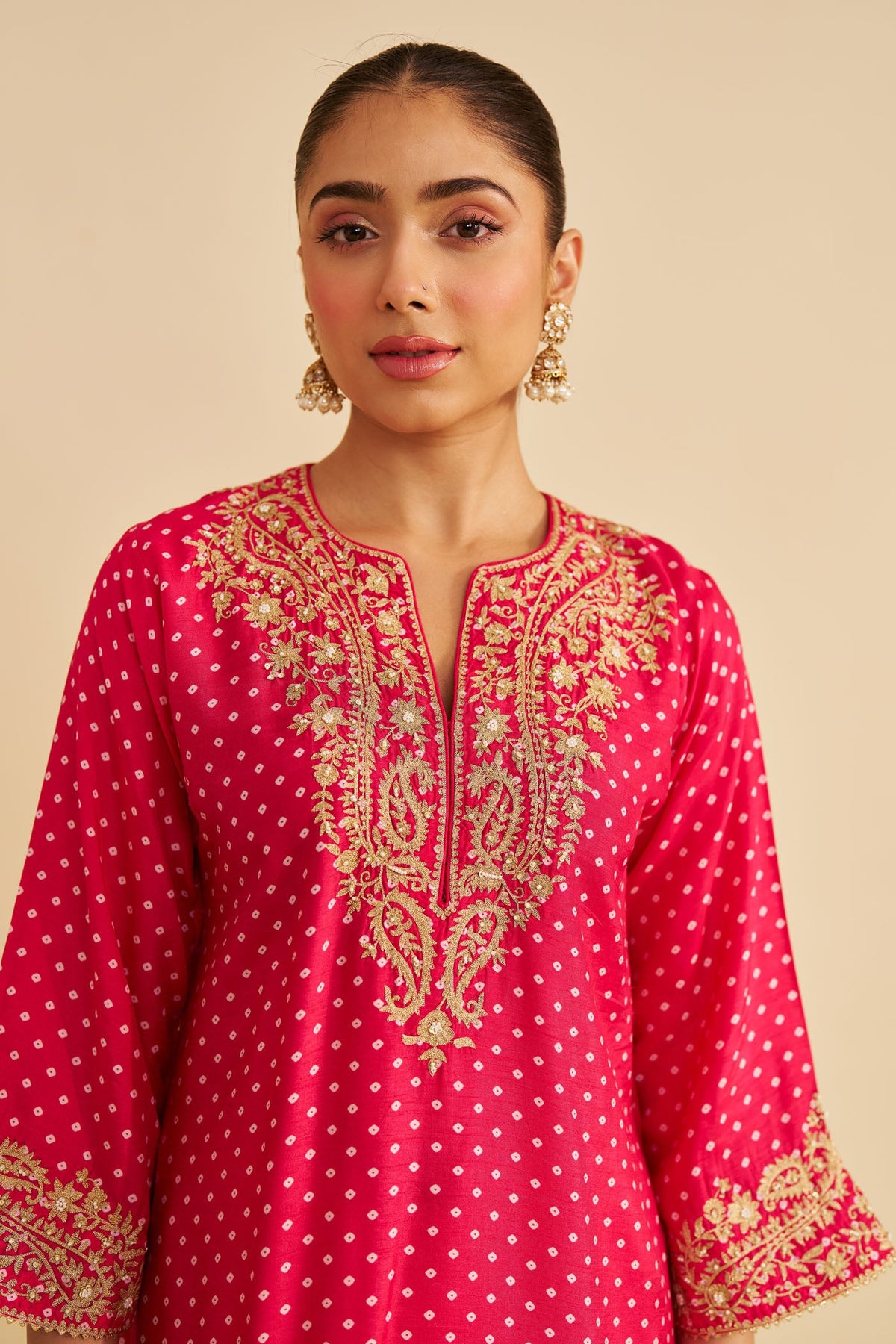 SHEZIA - HOTPINK LONG CHAUGA WITH SALWAR (Lxrts)